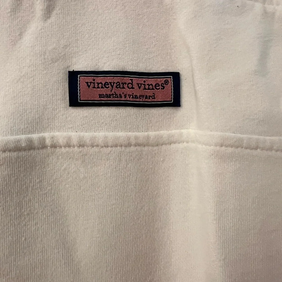 Vineyard Vines Sweatshirt Womens Size Small White Pullover 1/4 Zip Casual Preppy - Picture 3 of 5